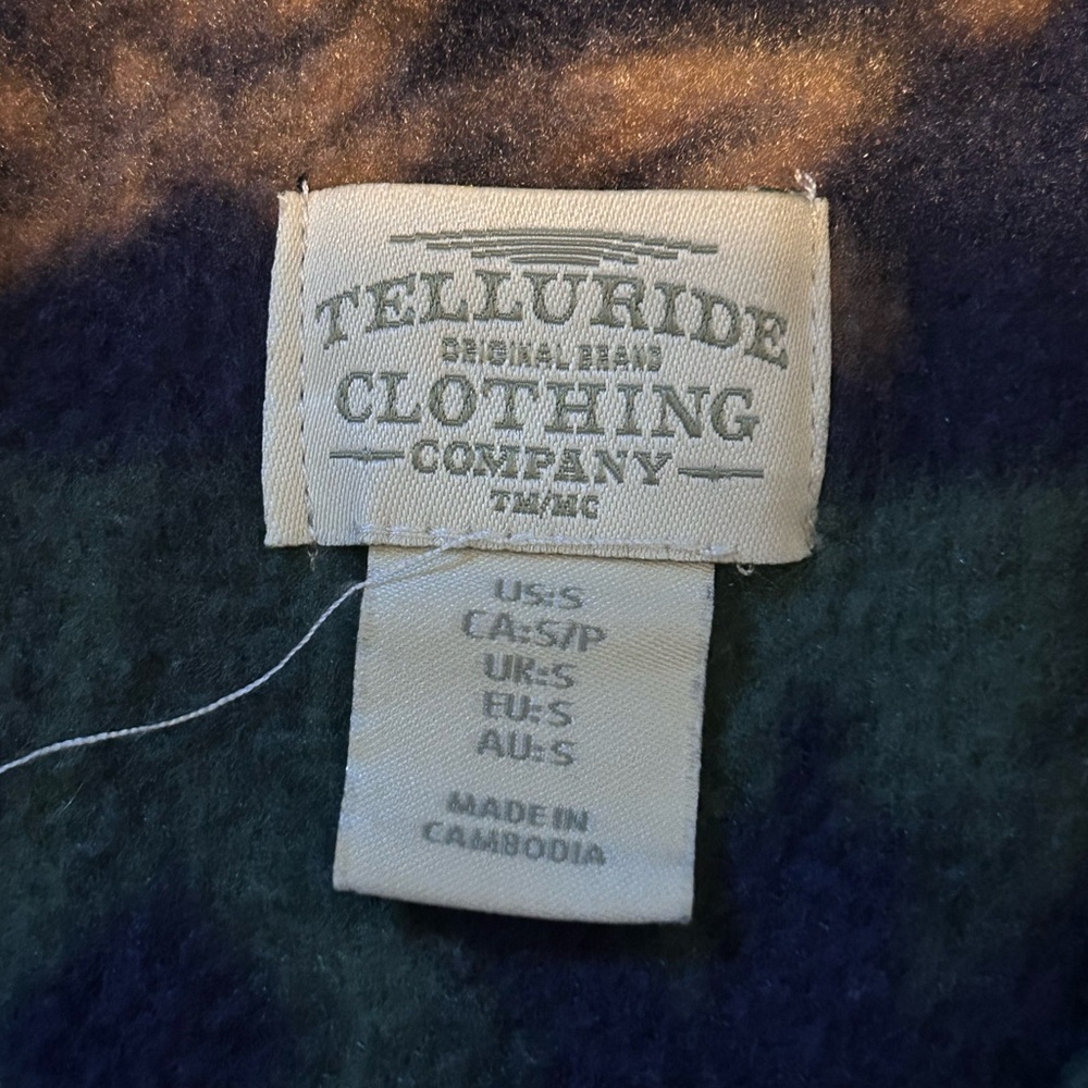 Telluride Clothing Co. Fleece Long Sleeve 1/4 Button Jacket Size S - Picture 5 of 7